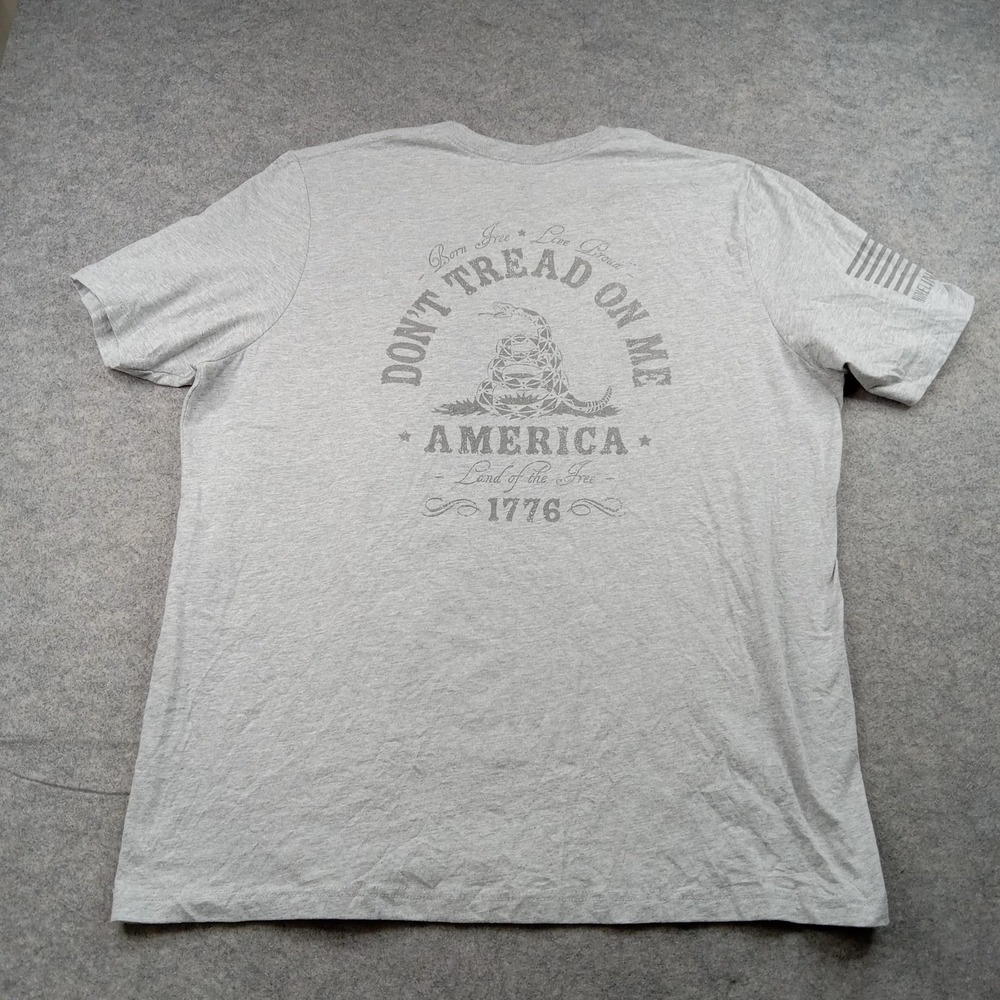 Nine Line Apparel Shirt Mens 3XL Gray Don't Tread On Me Flag Patriotic